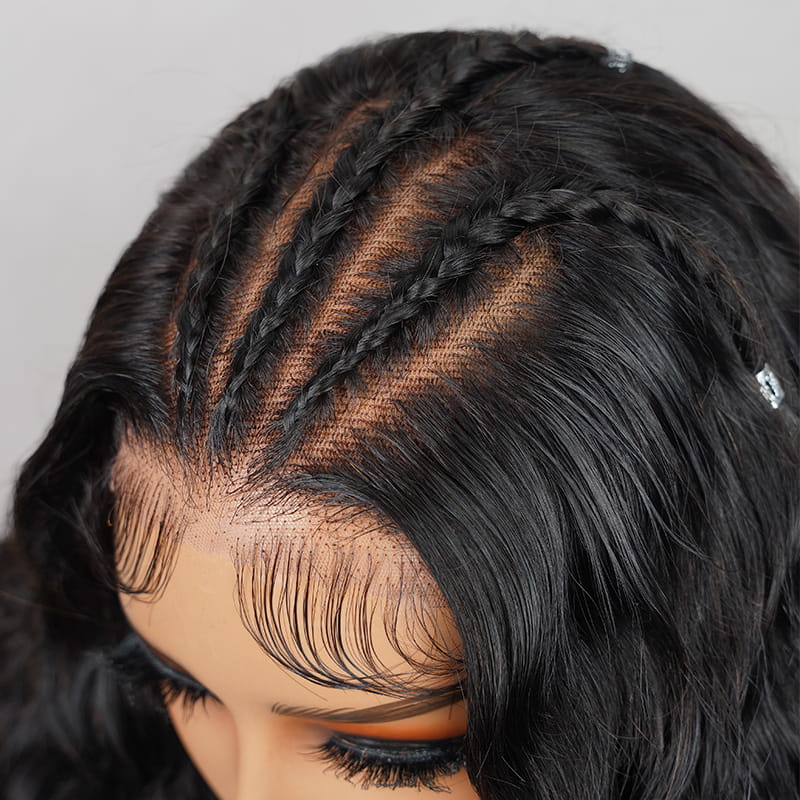 5*6 Glueless Braided Ocean Wave Natural Hair.
