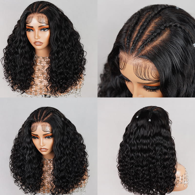 Glueless Braided Ocean Wave Natural Hair.